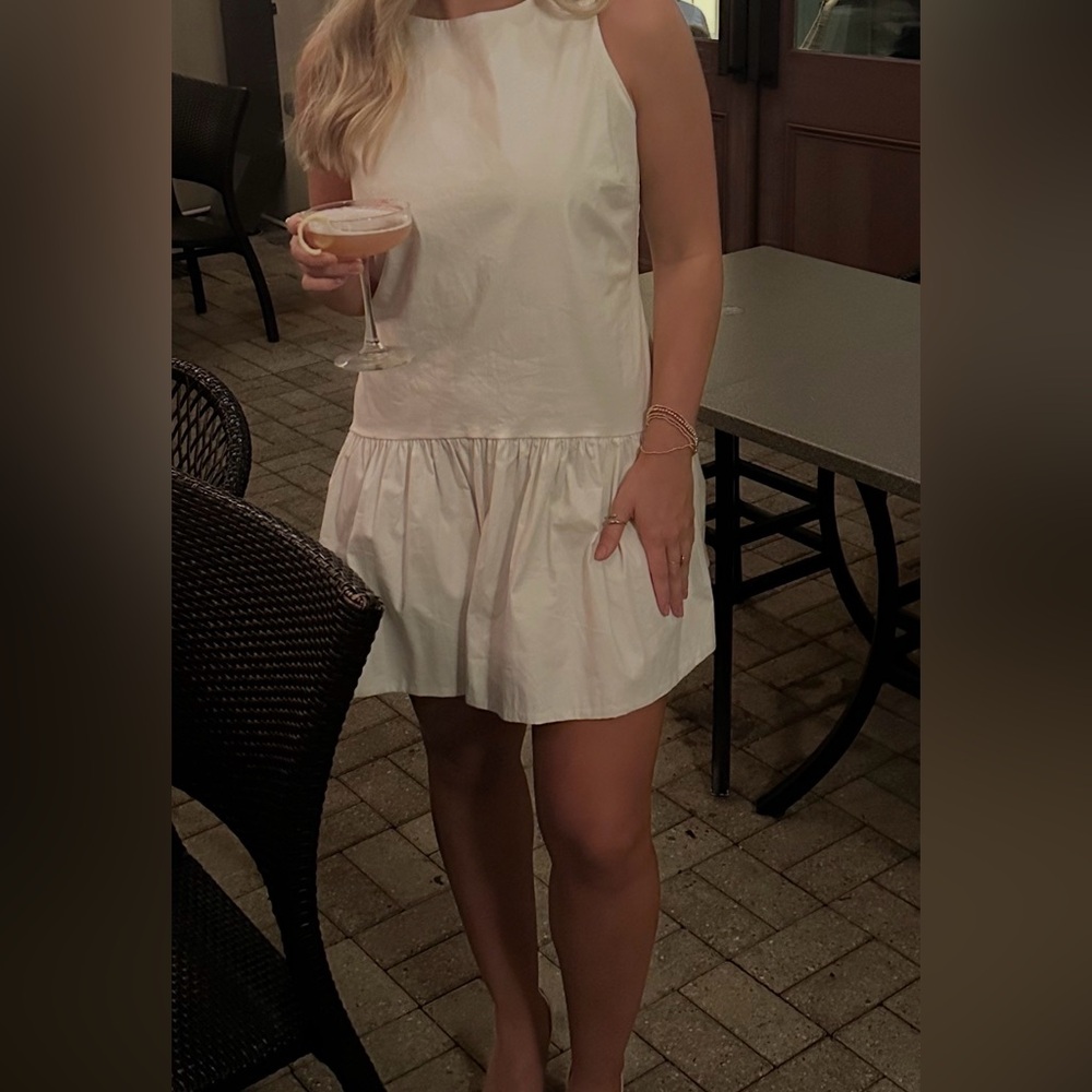 Peixoto White Drop Waist Sleeveless Dress